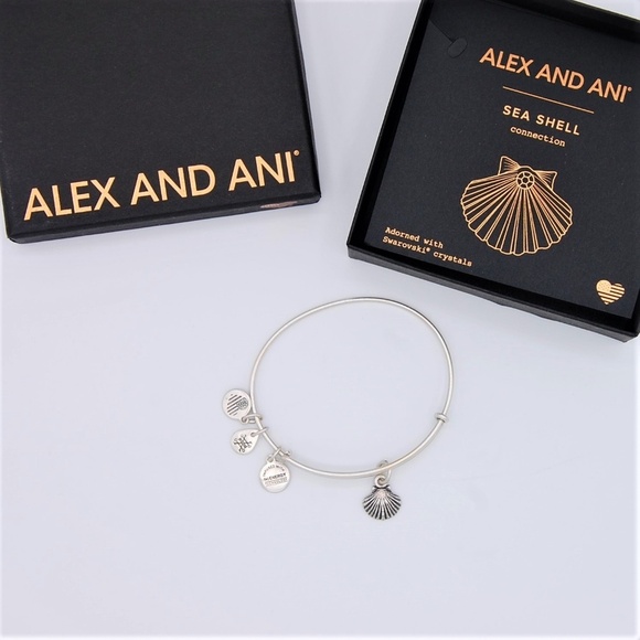 Alex and Ani Sea Shell Bracelet Rafaelian Silver - Picture 8 of 8